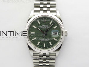DateJust 36 SS 126234 VSF 1:1 Best Edition 904L Steel Green Leaf Dial on Jubilee Bracelet VS3235