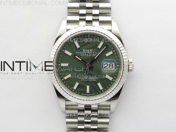 DateJust 36 SS 126234 VSF 1:1 Best Edition 904L Steel Green Leaf Dial on Jubilee Bracelet VS3235