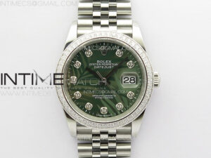 DateJust 36 SS 126233 Diamonds Bezel JDF 1:1 Best Edition New Green Dial on Jubilee SS Bracelet
