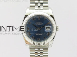 DateJust 36 SS 116234 ARF 1:1 Best Edition Blue dial Roman Markers on SS Jubilee Bracelet SA3135