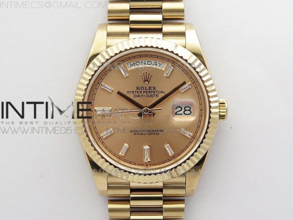 Day-Date 40mm 228239 BP New Dial Version 904 RG T Crystal Markers RG Dial on RG President Bracelet A2836