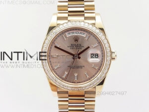 Day-Date 40 RG BP 1:1 Best 228239 RG Diamond Sticks Dial Bezel on SS Bracelet