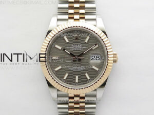 DateJust 41 126334 SS/RG GMF 1:1 Best Edition Gray Fluted Dial on SS/RG Jubilee Bracelet