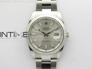 DateJust 41 126334 Clean 1:1 Best Edition 904L Steel Silver Stick Dial on Oyster Bracelet VR3235