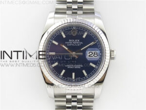 DateJust 36 SS 116234 ARF 1:1 Best Edition 904L Steel Blue Dial on Jubilee Bracelet SH3135 V3