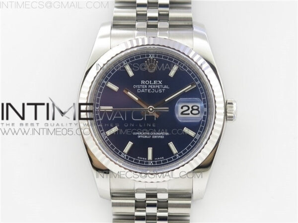DateJust 36 SS 116234 ARF 1:1 Best Edition 904L Steel Blue Dial on Jubilee Bracelet SH3135 V3
