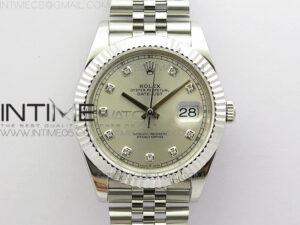 DateJust 41 126334 SS BP 1:1 Best Edition New Version Silver Crystals Markers Dial on Jubilee Bracelet