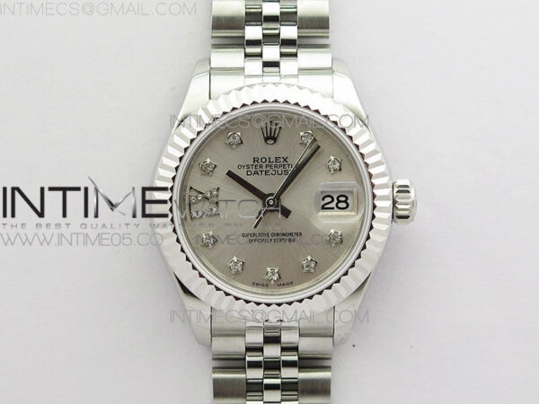Datejust 28mm 279174 SS BP Best Edition Silver Star Crystal Markers Dial on SS Jubilee Bracelet ETA2671