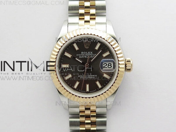 Datejust 28mm 279173 SS/RG BP Best Edition Gray Stick Markers Dial on SS/RG Jubilee Bracelet ETA2671