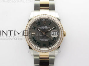 DateJust 36 SS/RG 126281 BP 1:1 Best Edition Gray Dial on Oyster Bracelet