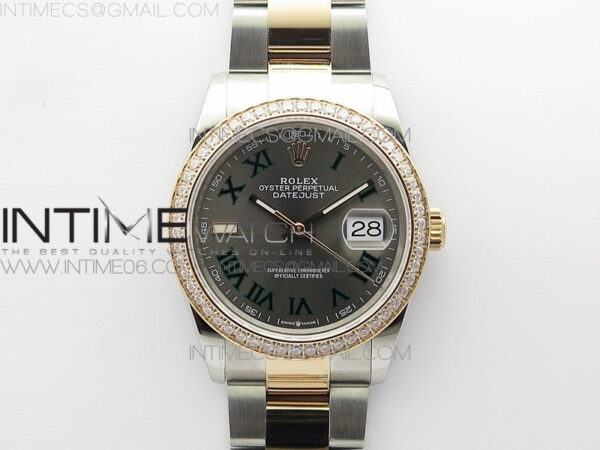 DateJust 36 SS/RG 126281 BP 1:1 Best Edition Gray Dial on Oyster Bracelet
