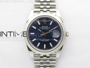 DateJust 41 126334 Clean 1:1 Best Edition 904L Steel Blue Stick Dial on Jubilee Bracelet VR3235