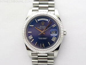 Day Date 40mm 228239 Gain Weight SS/tungsten APSF 1:1 Best Edition Blue Dial Roman Markers on SS President Bracelet A2836