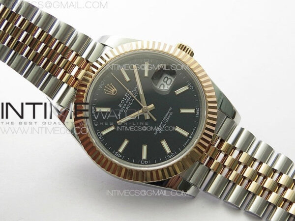 DateJust 41 126331 904L SS/RG GMF 1:1 Best Edition Black Dial On Jubilee Bracelet VR3235 – Bild 2