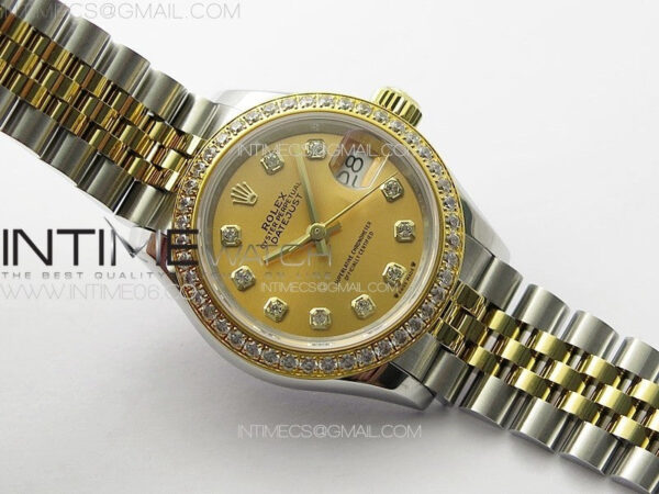 Datejust 28mm 279179 SS/YG APSF Best Edition Gold Dial Crystals Markers on SS/YG Jubilee Bracelet NH05 – Bild 2
