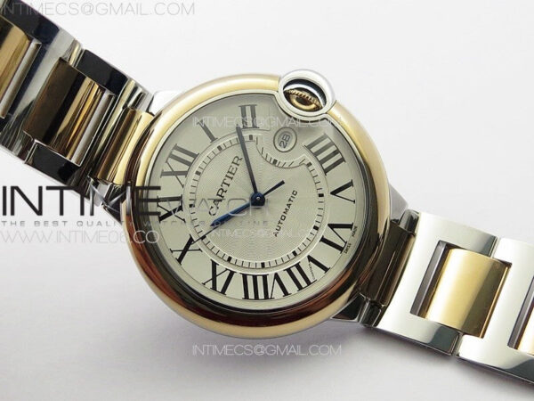 Ballon Bleu 42mm SS/RG K3F 1:1 Best Edition White Texture Dial on SS Bracelet A2824 – Bild 2
