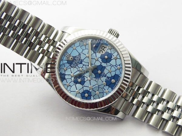 DateJust 31mm 278274 904L SS GMF Best Edition Blue Flowers Crystals Dial on 904L Jubilee Bracelet A2824 – Bild 2