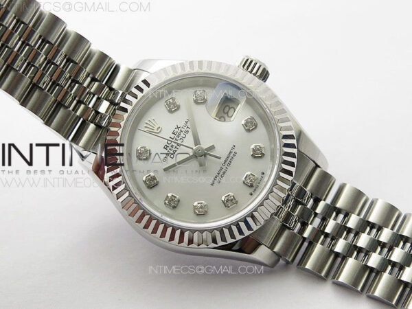 Datejust 28mm 279179 SS APSF Best Edition Silver Dial Crystals Markers on SS Jubilee Bracelet NH05 – Bild 2