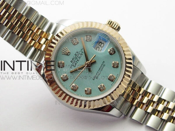 Datejust 28mm 279173 SS/RG BP Best Edition Blue Texture Dial on SS/RG Jubilee Bracelet ETA2671 – Bild 2