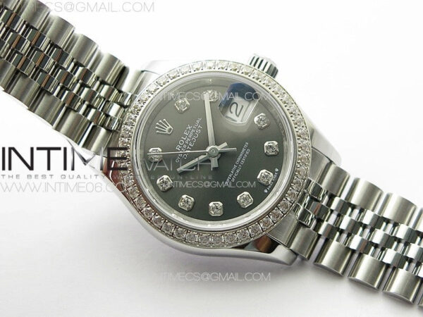 Datejust 28mm 279179 SS/Crystals APSF Best Edition Gray Dial Crystals Markers on SS Jubilee Bracelet NH05 – Bild 2