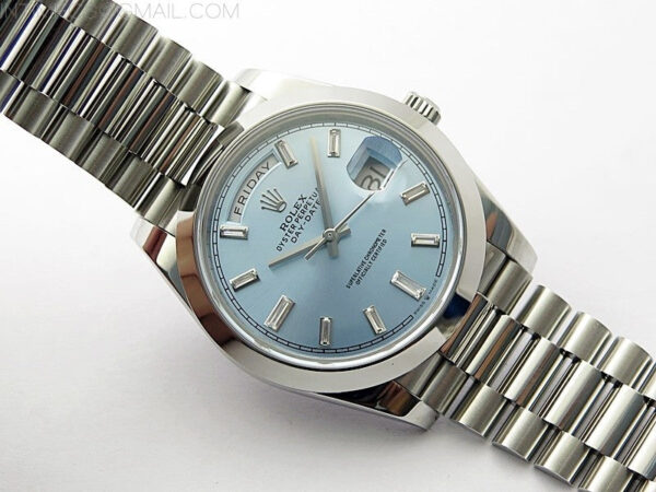 Day Date 40mm 228239 Gain Weight SS/tungsten APSF 1:1 Best Edition Ice Blue Dial T Crystals Markers on SS President Bracelet A2836 – Bild 2