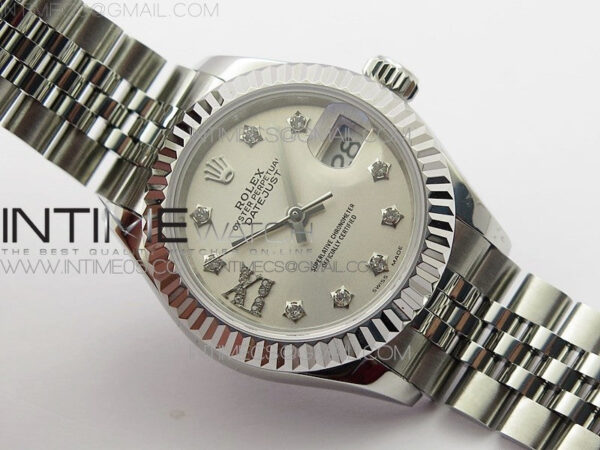 Datejust 28mm 279174 SS BP Best Edition Silver Star Crystal Markers Dial on SS Jubilee Bracelet ETA2671 – Bild 2