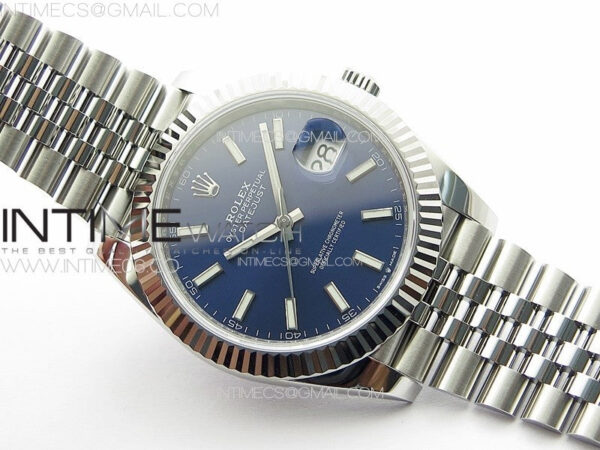 DateJust 41 126334 NTF 1:1 Best Edition 904L Steel Blue Stick Dial on Jubilee Bracelet VR3235 – Bild 2