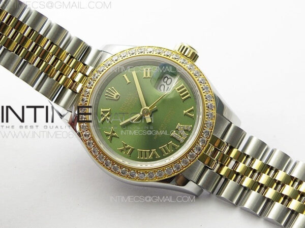 Datejust 28mm 279179 SS/YG APSF Best Edition Green Dial Roman Markers on SS/YG Jubilee Bracelet NH05 – Bild 2