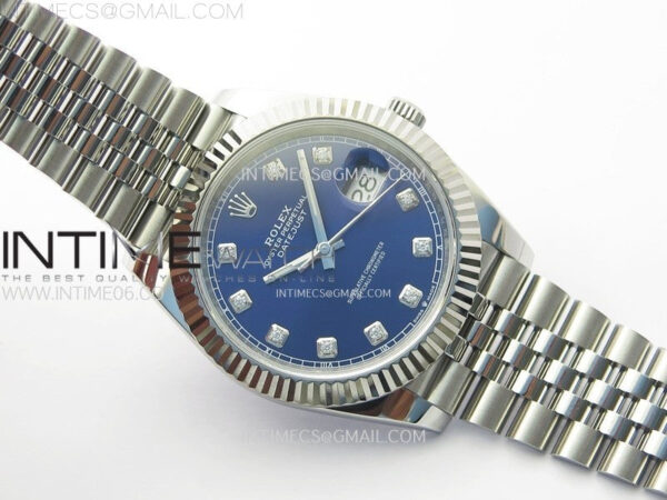 DateJust 41 126334 904L Steel NTF 1:1 Best Edition Blue Dial Crystals Makers on Jubilee Bracelet VR3235 – Bild 2