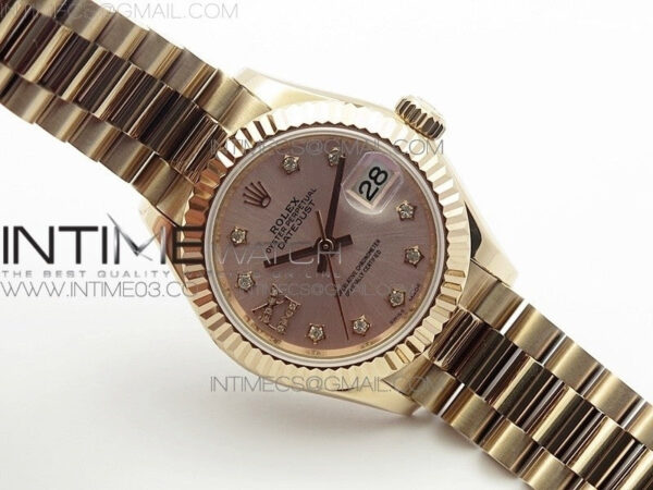 DateJust 28mm RG Bezel BP Best Edition RG Dial on RG Bracelet ETA2671 – Bild 2