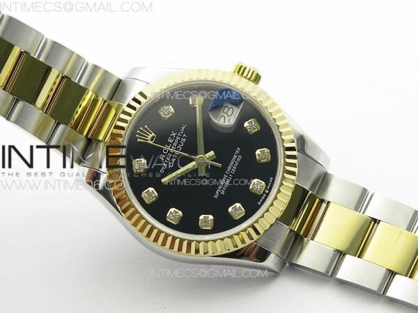 DateJust 31mm 178271 SS/YG APSF Best Edition Black Dial Crystal Markers on Oyster Bracelet A2824 – Bild 2