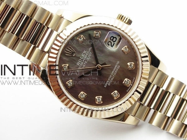 Datejust 31mm 278275 RG BP Best Edition MOP Gray Crystal Markers Dial on RG President Bracelet – Bild 2