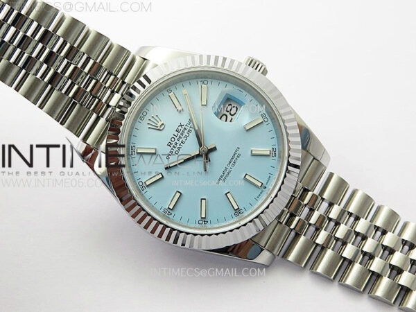 DateJust 41 126334 SS BP 1:1 Best Edition Ice Blue Dial on Jubilee Bracelet – Bild 3