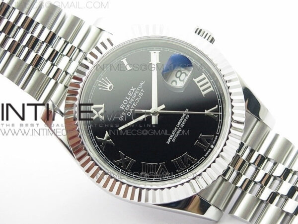 DateJust 41 126334 SS BP 1:1 Best Edition New Version Black Roman Markers Dial on Jubilee Bracelet – Bild 2