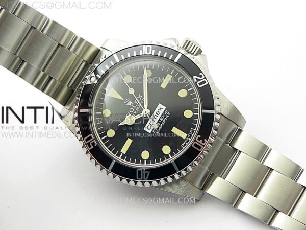 Vintage Submariner Comex No Date SS JKF Best Edition Black Dial on SS Bracelet A2836 – Bild 2