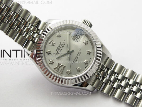 Datejust 28mm 279179 SS APSF Best Edition Silver Dial Stars Crystals Markers on SS Jubilee Bracelet NH05 – Bild 2