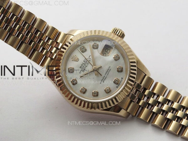 Datejust 28mm 279179 RG APSF Best Edition White MOP Dial Crystals Markers on SS Jubilee Bracelet NH05 – Bild 2