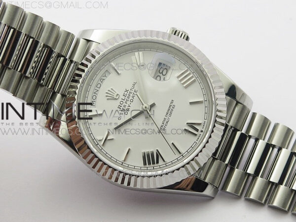 Day-Date 40mm 228239 BP New Dial Version 904 SS White Roman Markers Dial on SS President Bracelet A2836 – Bild 2