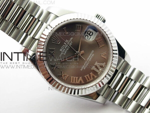 Datejust 31mm 278275 SS BP Best Edition Gray Roman Markers Dial(@6 Crystal Makrer) on SS President Bracelet – Bild 2