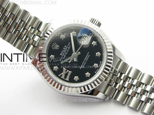 Datejust 28mm 279179 SS APSF Best Edition Black Dial Stars Crystals Markers on SS Jubilee Bracelet NH05 – Bild 2