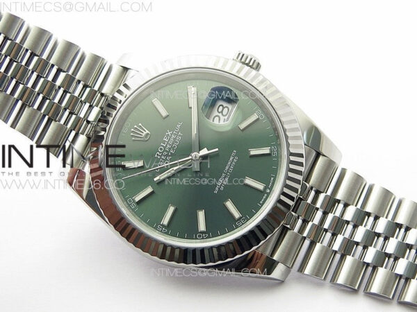 DateJust 41 126334 904L SS Clean 1:1 Best Edition Green Sticks Dial on Jubilee Bracelet VR3235 – Bild 2
