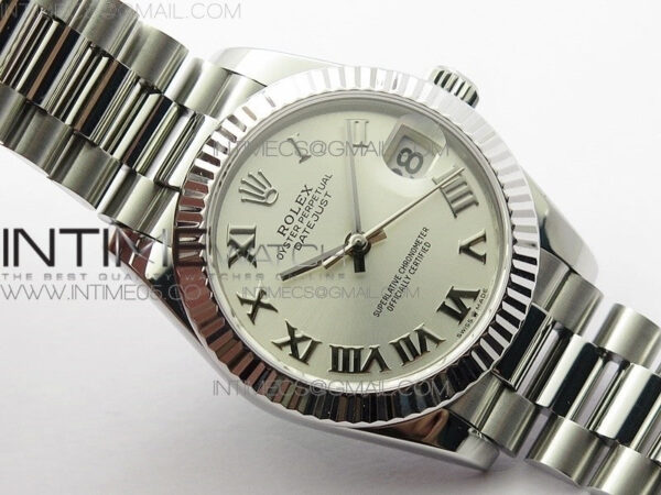 Datejust 31mm 278275 SS BP Best Edition Silver Roman Markers Dial on SS President Bracelet – Bild 2