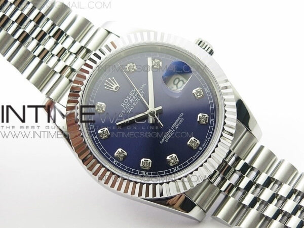 DateJust 41 126334 SS BP 1:1 Best Edition New Version Blue Crystal Markers Dial on Jubilee Bracelet – Bild 2