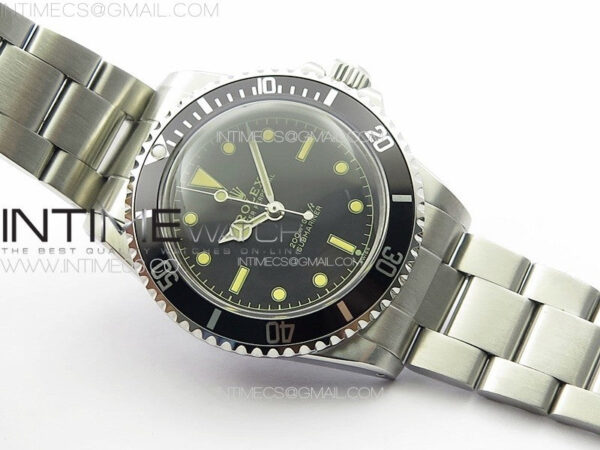 Vintage Submariner 5513 No Date SS B12 Best Edition Black Dial on SS Bracelet A2836 (Style3) – Bild 2
