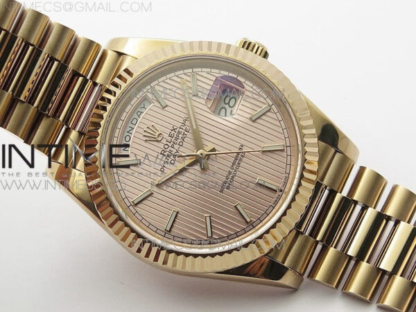 Day-Date 40mm 228239 BP New Dial Version 904 RG Texure Stick Markers Dial on RG President Bracelet A2836 – Bild 2