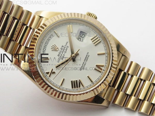 Day-Date 40mm 228239 BP New Dial Version 904 RG White Roman Markers Dial on RG President Bracelet A2836 – Bild 3