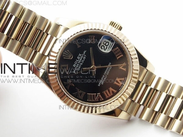 Datejust 31mm 278275 RG BP Best Edition Black Roman Markers Dial @6 Dia on RG President Bracelet – Bild 2