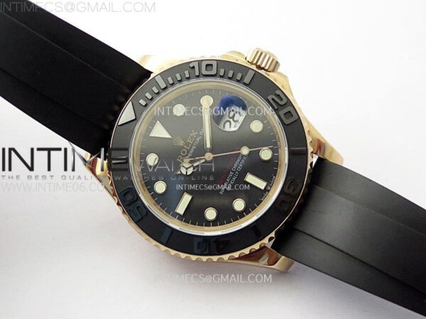 Yacht-Master 126655 RG APSF Best Edition 3D Black Ceramic Bezel on Black Rubber Strap SA3235 – Bild 3