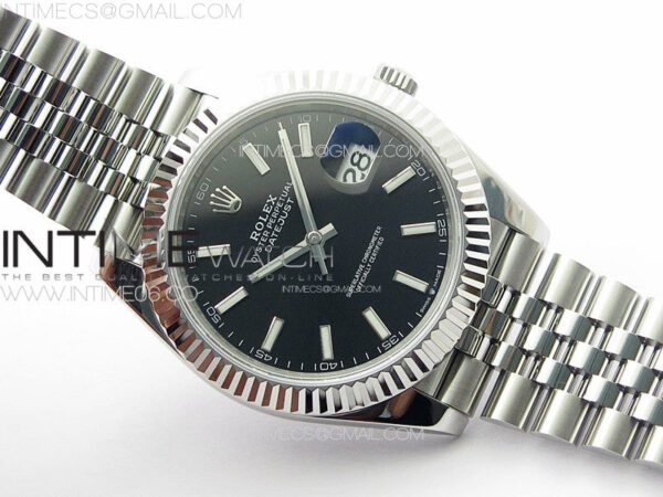 DateJust 41 126334 ZF 1:1 Best Edition 904L Steel Black Dial Stick Marker on Jubilee Bracelet A2824 (Free Key Ring) – Bild 2