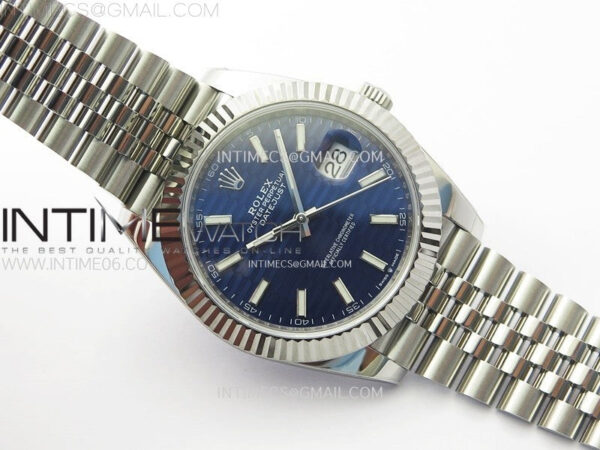 DateJust 41 126334 904L Steel NTF 1:1 Best Edition Blue Fluted Dial on Jubilee Bracelet VR3235 – Bild 2
